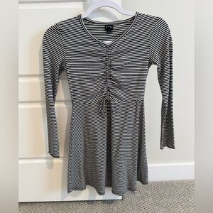 Girls Art Class Stripped Ribbed dress